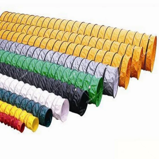 Proveedor de ductos de aire Ducto flexible de PVC Equipos para ductos de papel de aluminio